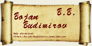 Bojan Budimirov vizit kartica